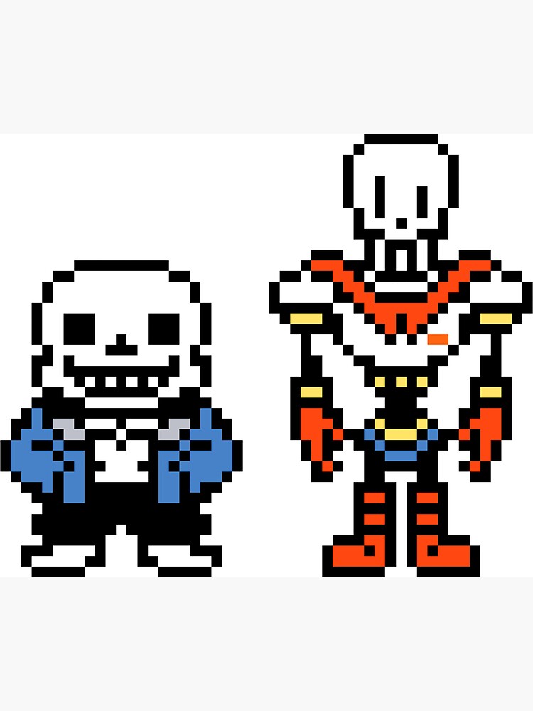 Undertale Sans Magnet - Pixel Fan Art - Annoying Dog Papyrus Frisk Flowey