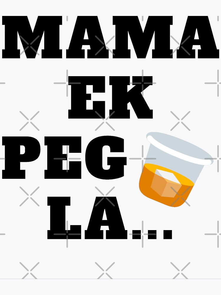 "Mama Ek Peg La Telugu Design" Sticker for Sale by SD Studios Redbubble