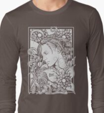 Girl Flowers Long Sleeve T-Shirt