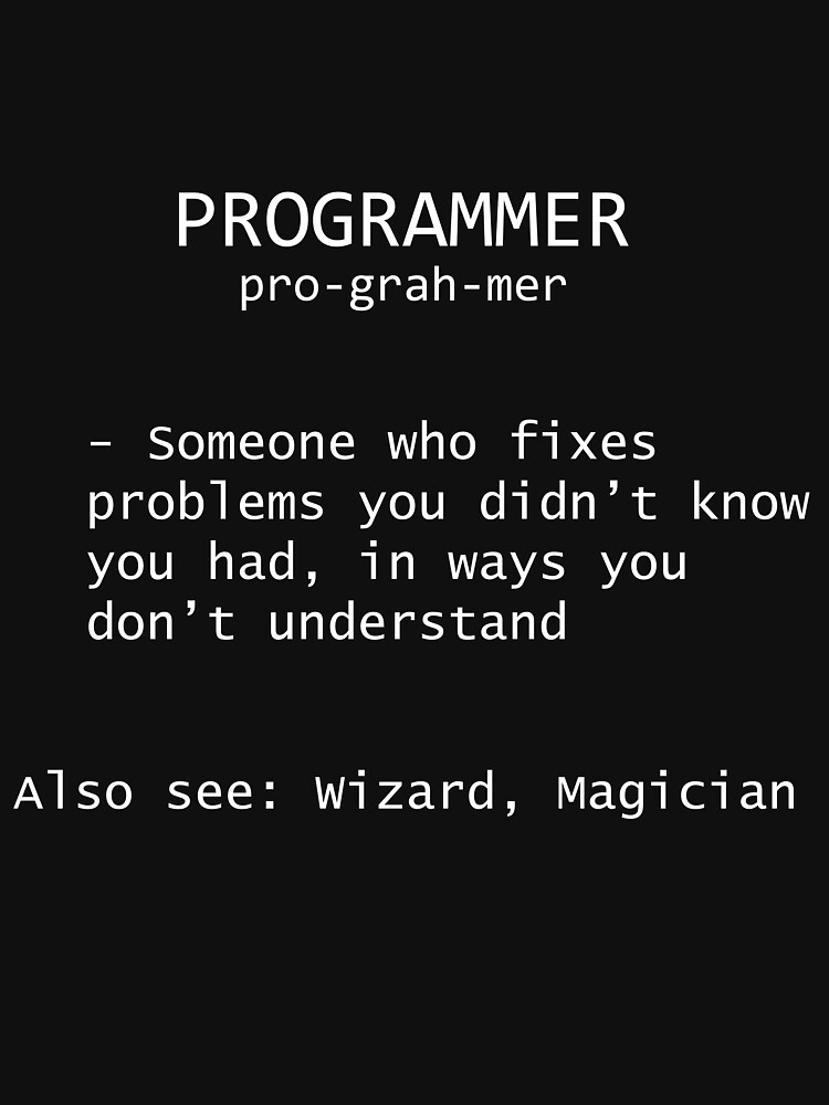"Programmer Definition" Tshirt by pokedude140 Redbubble