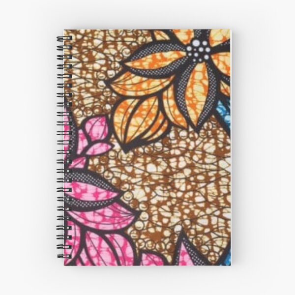 Item preview, Flower Colorful Pink, Orange and Brown African Wax Print designed and sold by africanvisuals.