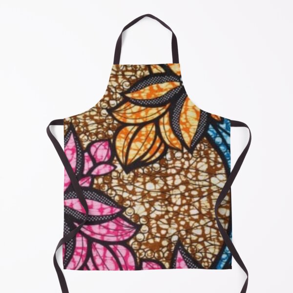 Item preview, Flower Colorful Pink, Orange and Brown African Wax Print designed and sold by africanvisuals.