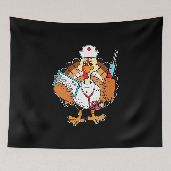 Item preview, Cute Nurse Doctor Thanksgiving Turkey Tee Gift For Men And Women, Halloween day, Thanksgiving day, Christmas day designed and sold by FalconTees.