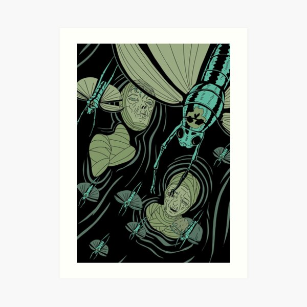 decoration illustration momie egyptien insecte peste Impression artistique