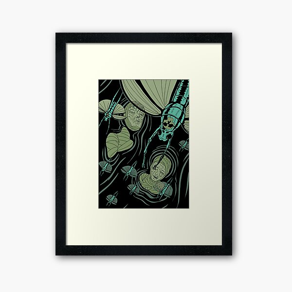 decoration illustration momie egyptien insecte peste Impression encadrée