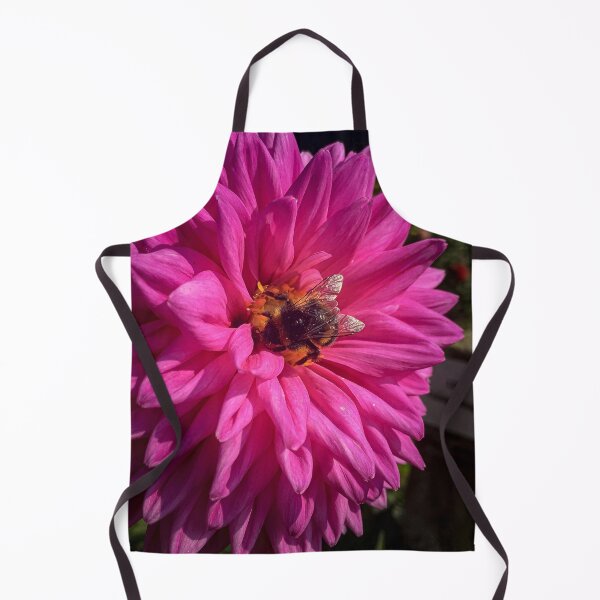 Item preview, Dahlia Ambition Pink Magenta Flower with Pollinating Bee 069 designed and sold by Bees-n-Flowers.