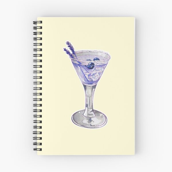 Item preview, Watercolor Purple Blueberry Alcoholic Cocktail designed and sold by heidiloo.