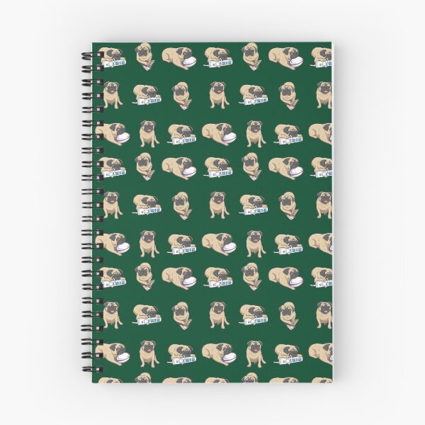 Item preview, Pug Life Pattern - Racing Green designed and sold by LingLing-Me.