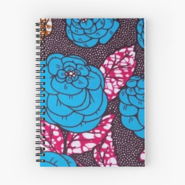 Item preview, Blue Colorful Flower African Wax Print designed and sold by africanvisuals.