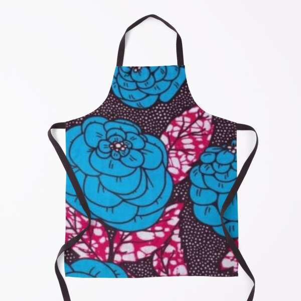 Artikelvorschau, Afrikanischer Wax-Print mit bunten Blumen in Blau entworfen und verkauft von africanvisuals.