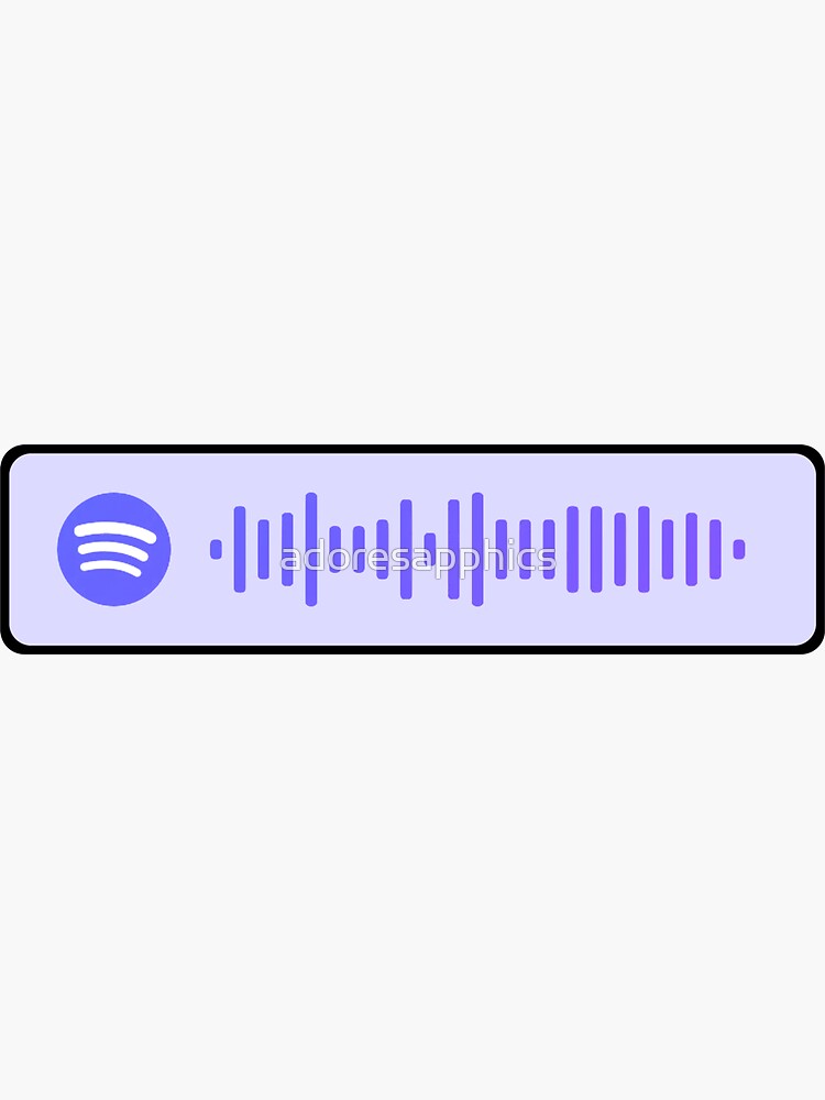 "rue girl in red spotify code" Sticker by adoresapphics Redbubble