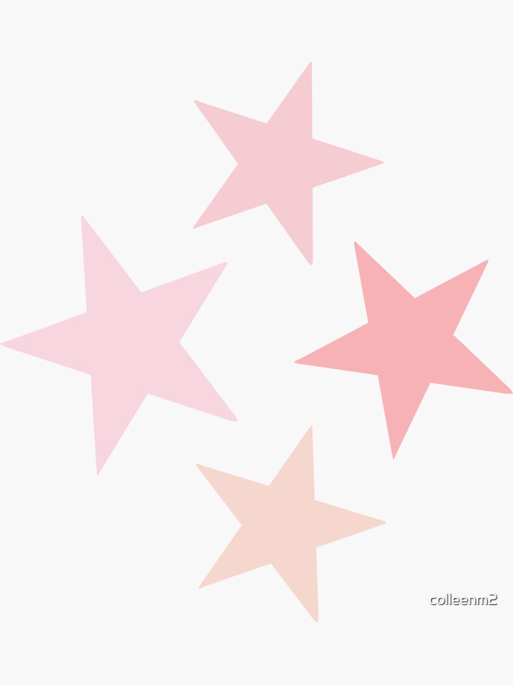 Pink star pack Sticker for Sale by colleenm2