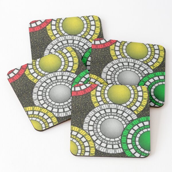 Item preview, Traffic Light Colors African Wax Print designed and sold by africanvisuals.