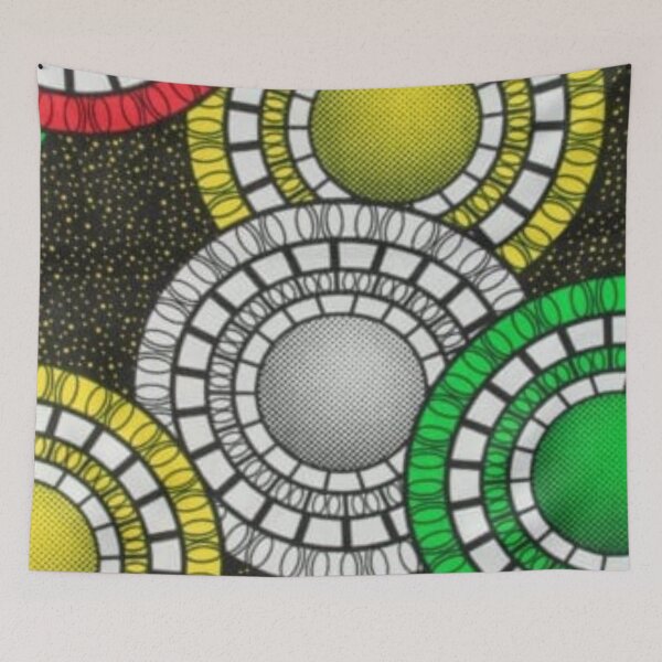 Item preview, Traffic Light Colors African Wax Print designed and sold by africanvisuals.