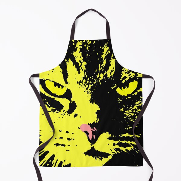 Aperçu de l'œuvre ANGRY CAT POP ART - BLEU NOIR BLEU créée et vendue par NYWA-ART.