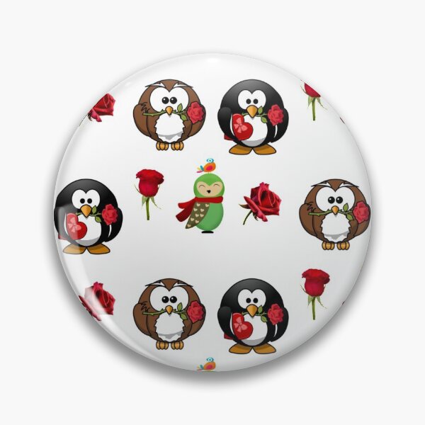 Item preview, Sticker pack roses penguin owl bird  designed and sold by PaperDreamPod.