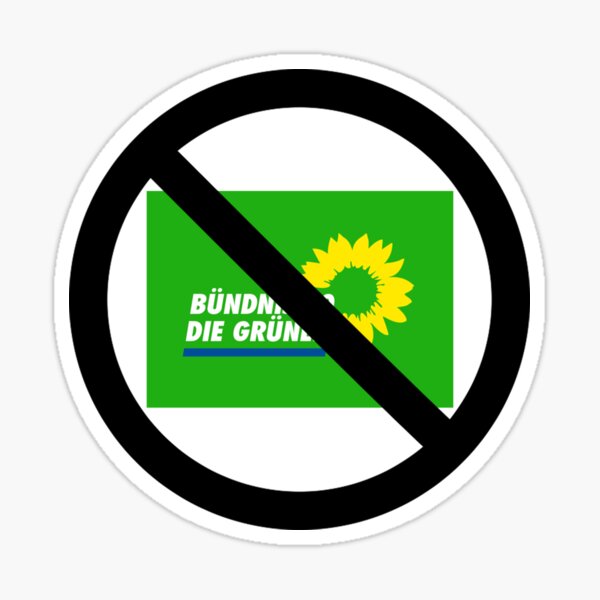 Anti Bundnis 90 Die Grunen Design Sticker By Niklashenning Redbubble