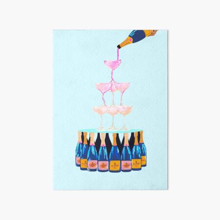 Pour it up (Carolina Blue Background) Art Board Print
