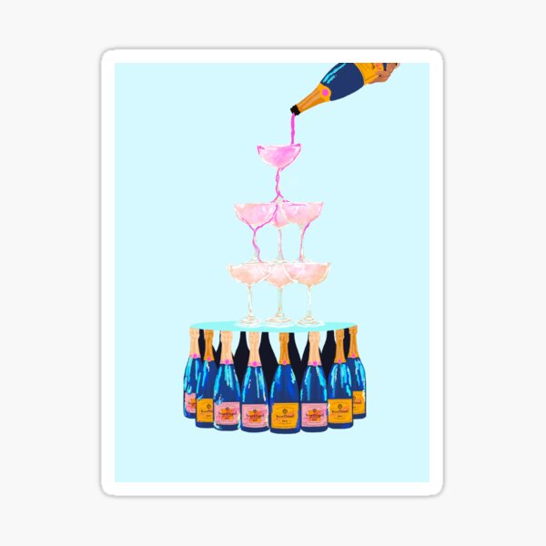 Pour it up (Carolina Blue Background) Sticker