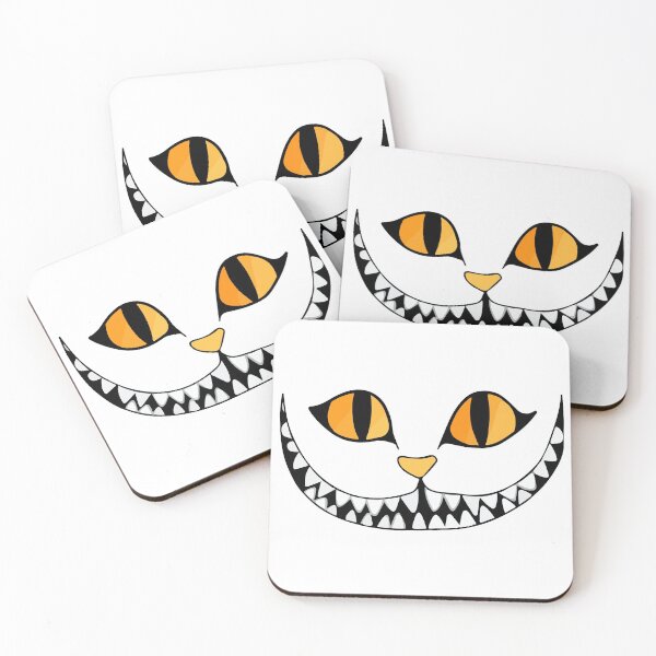 Item preview, Halloween Scary Cheshire Cat Halloween Wonderland Spooky Orange Eyes designed and sold by ScriptMan.