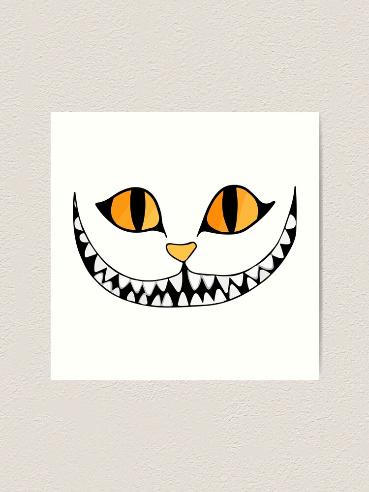 halloween-scary-cheshire-cat-halloween-wonderland-spooky-orange-eyes-art-print-for-sale-by-scriptman-redbubble