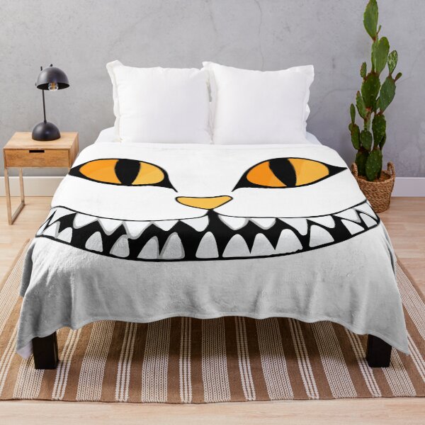 Item preview, Halloween Scary Cheshire Cat Halloween Wonderland Spooky Orange Eyes designed and sold by ScriptMan.