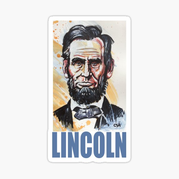 "ABRAHAM LINCOLN" Sticker for Sale by MasterpieceArt Redbubble