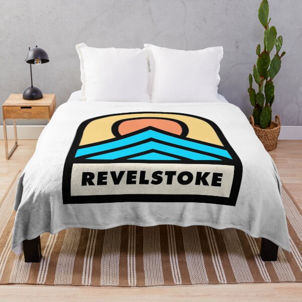 Item preview, Revelstoke Retro Badge Black Lines designed and sold by modeoftravel.