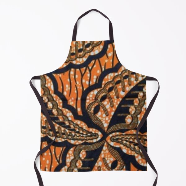 Item preview, Orange Leaf African Wax Print designed and sold by africanvisuals.