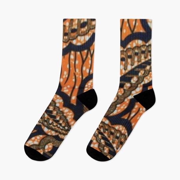Item preview,  Orange Leaf African Wax Print designed and sold by africanvisuals.