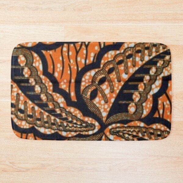 Artikelvorschau, Orange Leaf African Wax Print entworfen und verkauft von africanvisuals.
