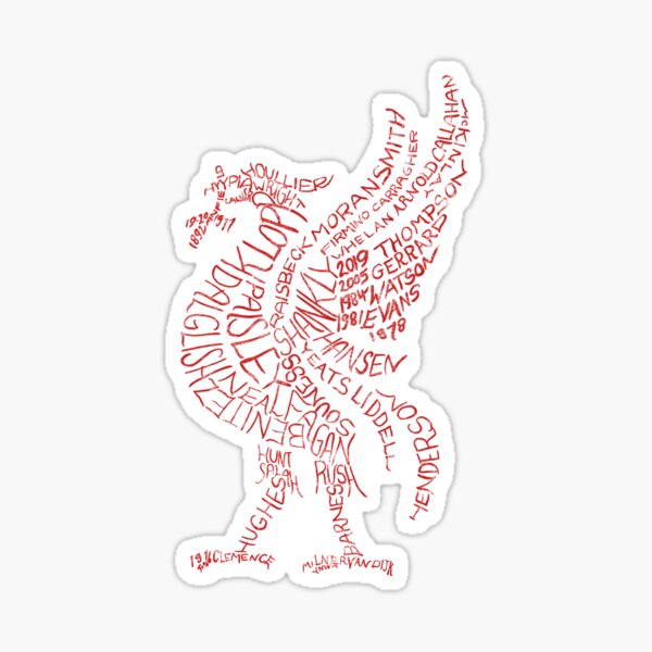 Item preview, Typographic Liver Bird Word Art Liverpool Legends designed and sold by gamefacegear.