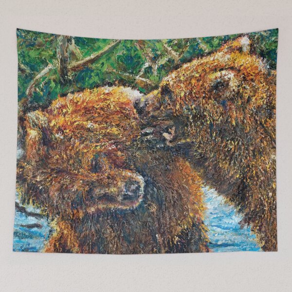Item preview, Grizzly Bears, an oil painting, "Persbearctive" designed and sold by Josh De Pasquale.