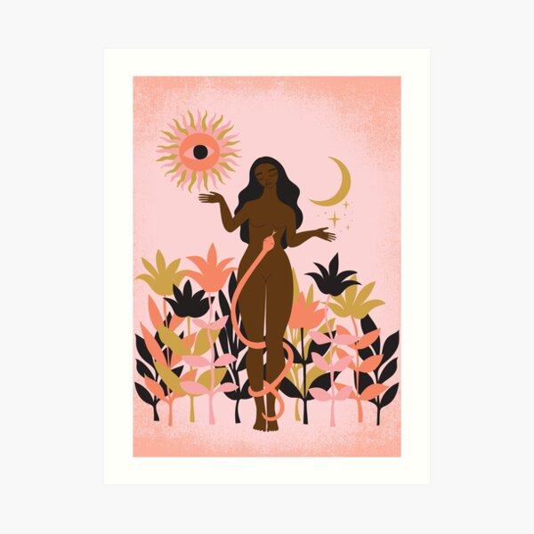 sun and moon goddess Art Print