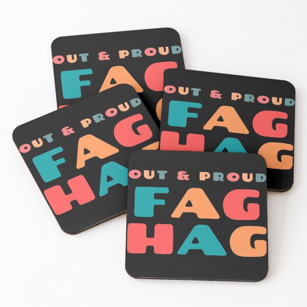 Item preview, Out & Proud Fag Hag designed and sold by PinkFellow.