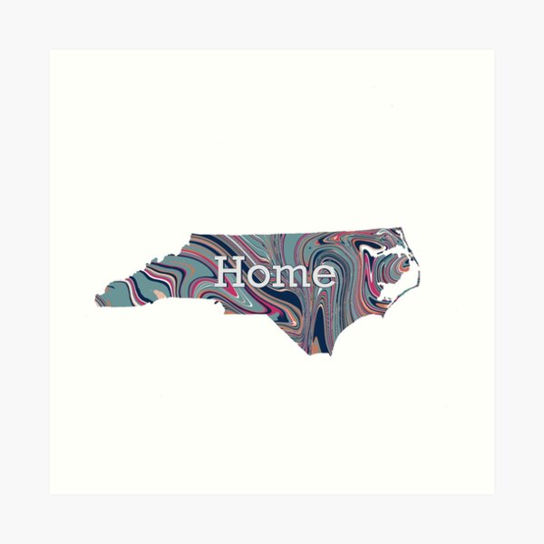 North Carolina Home Hippy Art Print