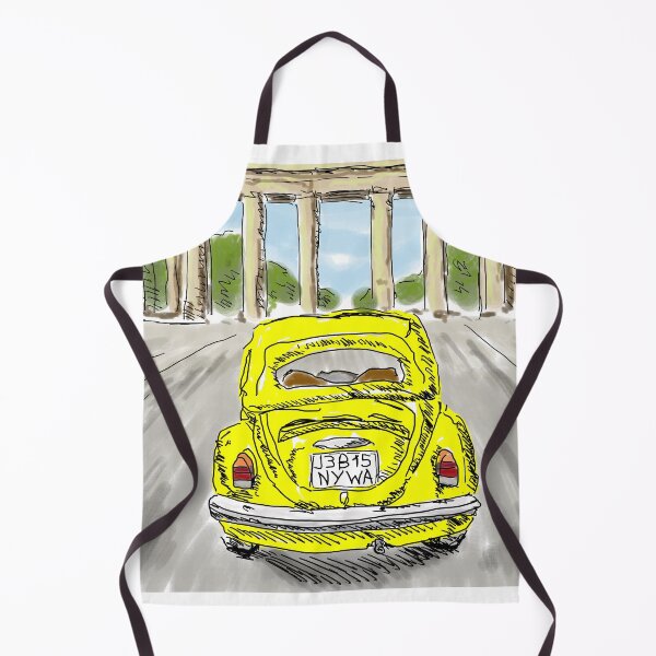 Aperçu de l'œuvre Voiture classique jaune créée et vendue par NYWA-ART.