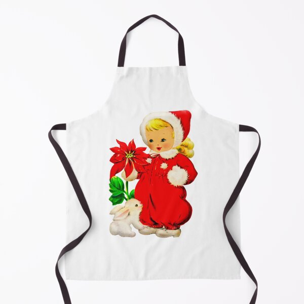 Item preview, Vintage Christmas Child with Rabbit and Poinsettia designed and sold by Darcy777.
