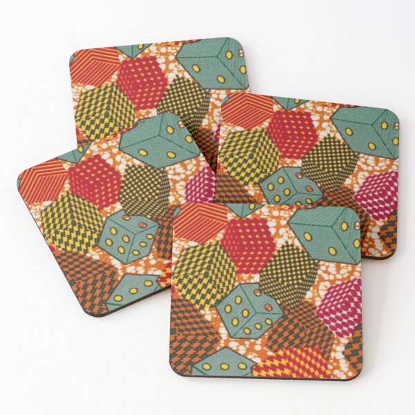 Item preview, Colorful Dice African Wax Print designed and sold by africanvisuals.
