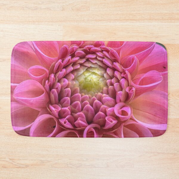 Item preview, Two Tone Pink and Yellow Decorative Dahlia Pompon Shape with Curled Petals. Pinkish Apricot 073 designed and sold by Bees-n-Flowers.