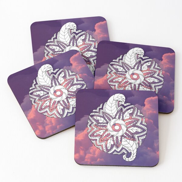 Item preview, Floral Mandala Abstract Pink Purple Clouds designed and sold by djal-lk.