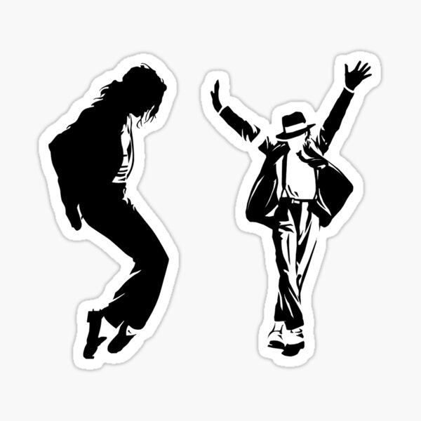 Best Seller Micheal Jackson B&W Art. Sticker