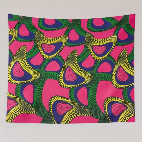 Item preview, Colorful Green and Yellow African Wax Print designed and sold by africanvisuals.