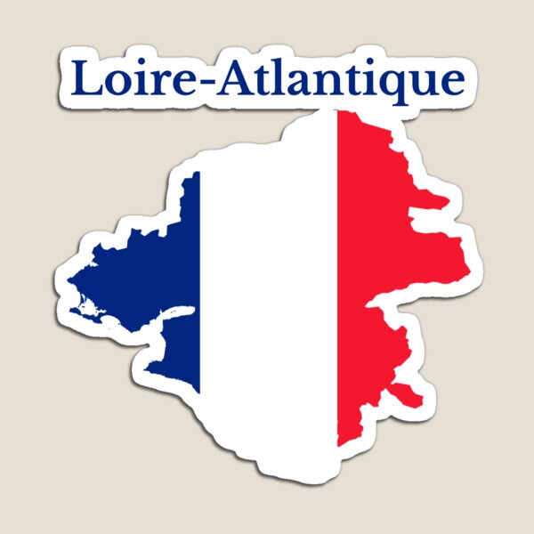 Loire-Atlantique-Karte, Frankreich, französische Abteilung Magnet