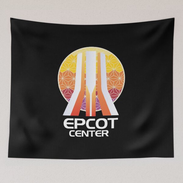 Item preview, EPCOT Center Entrance Fountain with Spaceship Earth in the Background designed and sold by retrocot.