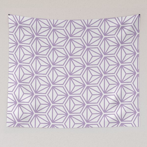 Item preview, Patrón de cubo hexagonal triangular - Lila designed and sold by RoguePatterns.