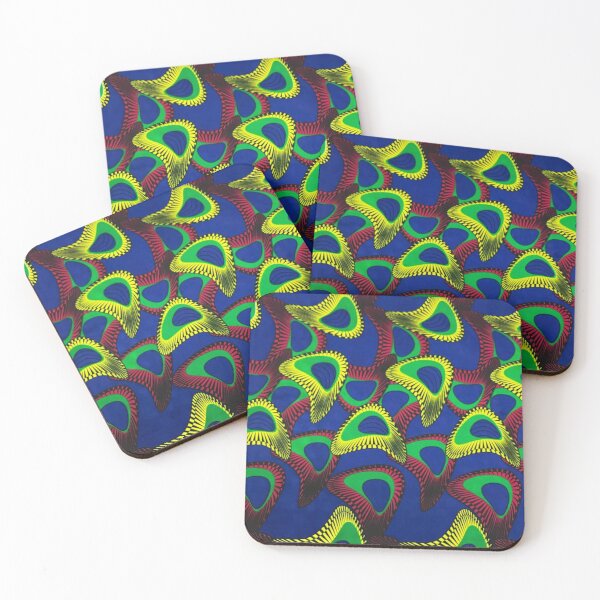 Item preview, Colorful Blue, Red, Green and Yellow African Wax Print designed and sold by africanvisuals.