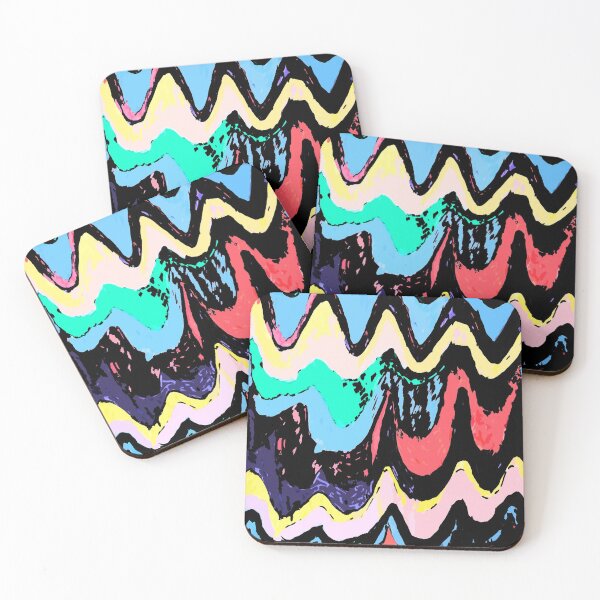 Item preview, Colored waves designed and sold by from Carbonizzo.