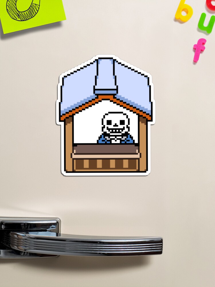 Undertale Sans Magnet - Pixel Fan Art - Annoying Dog Papyrus Frisk Flowey