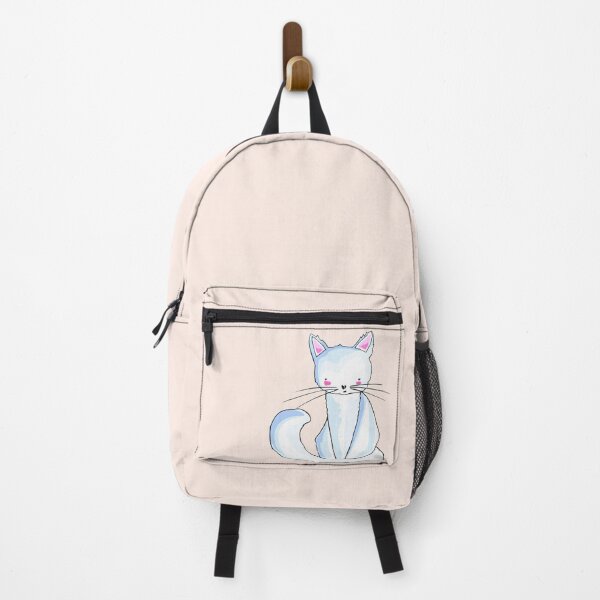 Item preview, Sitting white cat beige background designed and sold by arinchen.